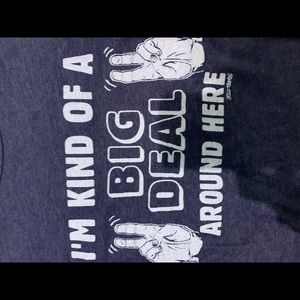 Kitson LA men's I’m kind of a big deal mens large blue t-shirt
